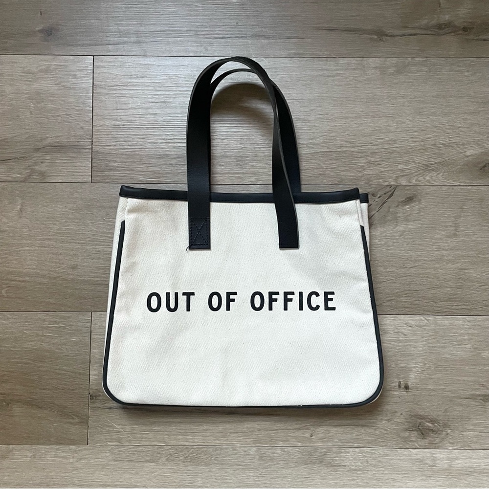 Out of Office Canvas Tote Bag Purse Santa Barbara Designs Small